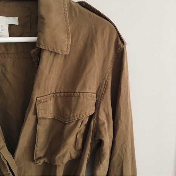 🍂3/$25🍂 H&M Brown Utility Belted Jacket - Picture 6 of 8